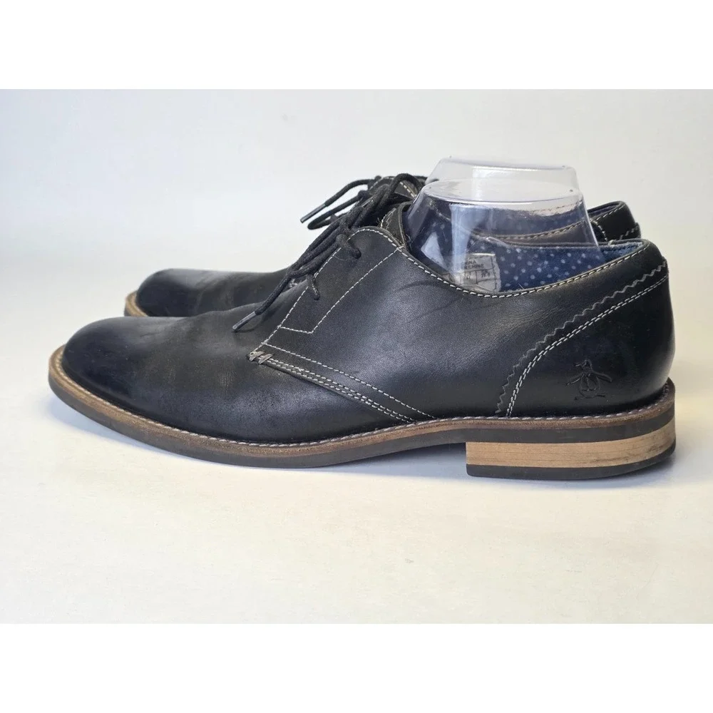 Penguin by‎ Munsingwear Men's Dress Shoes Size 10.5 Black Leather Oxford Classic